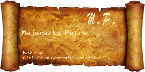 Majerszky Petra névjegykártya